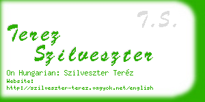 terez szilveszter business card
